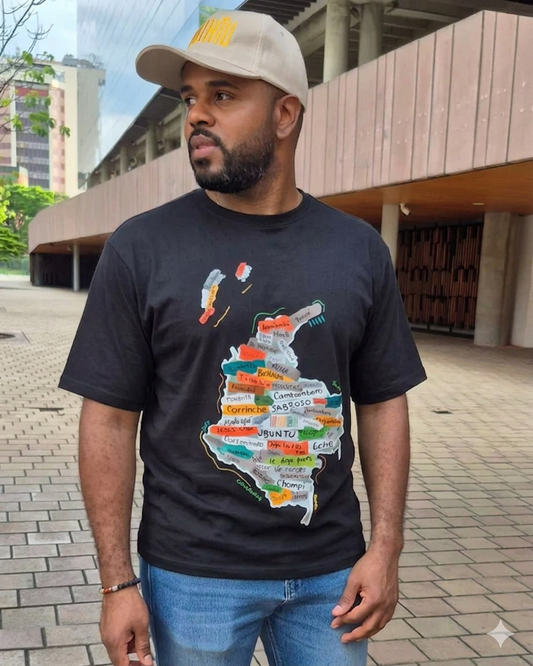 Camiseta Afrombia | mapa de colombia | afrocolombia | Básica unisex