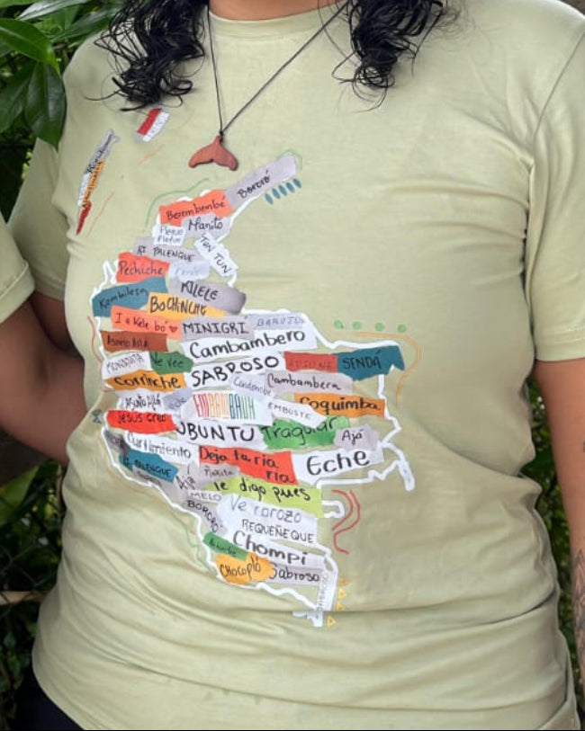 Camiseta Afrombia | mapa de colombia | afrocolombia | Básica unisex