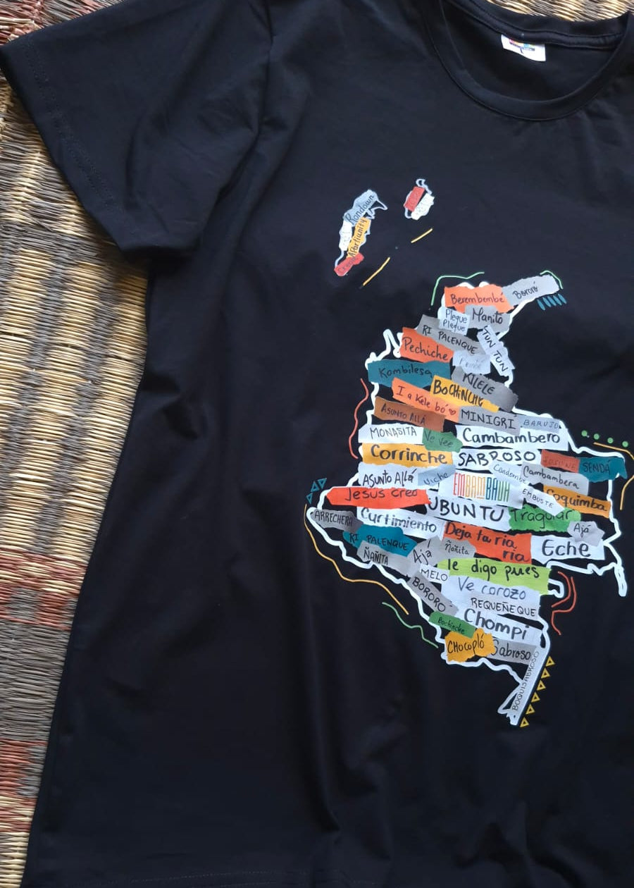 Camiseta Afrombia | mapa de colombia | afrocolombia | Básica unisex