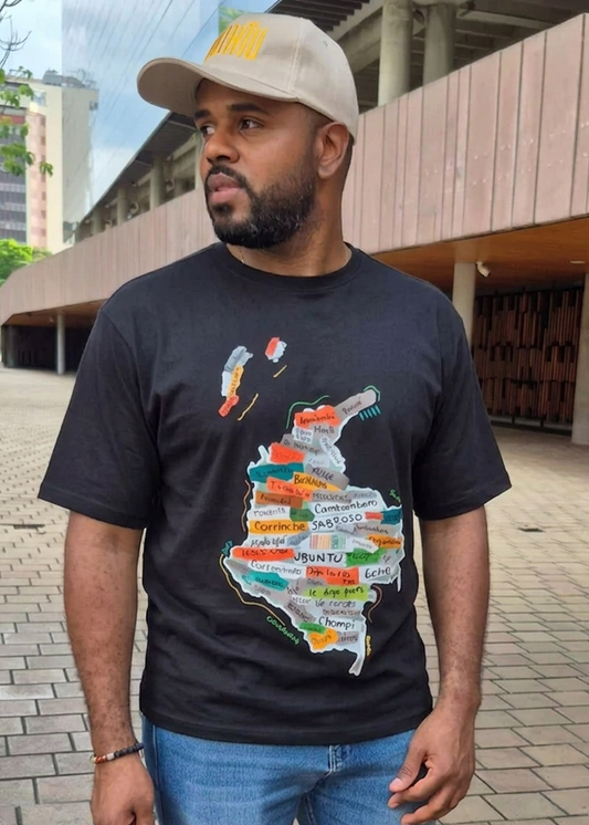 Camiseta Afrombia | mapa de colombia | afrocolombia | Básica unisex