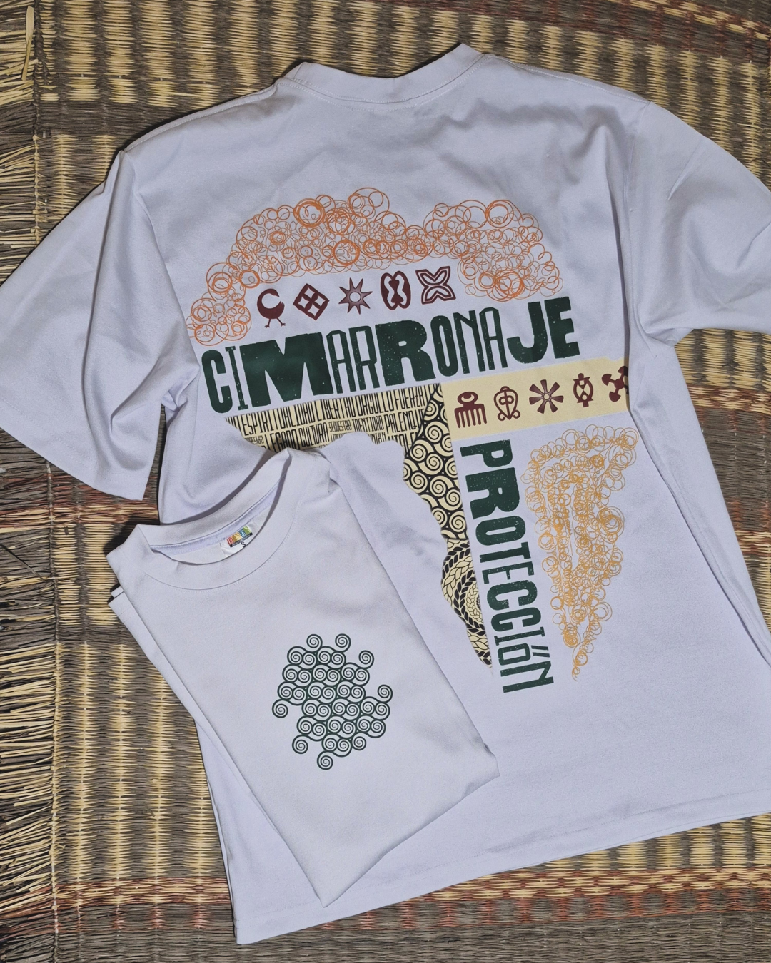 Camiseta Cimarronaje | camiseta mapa de África y cabellos | oversized unisex