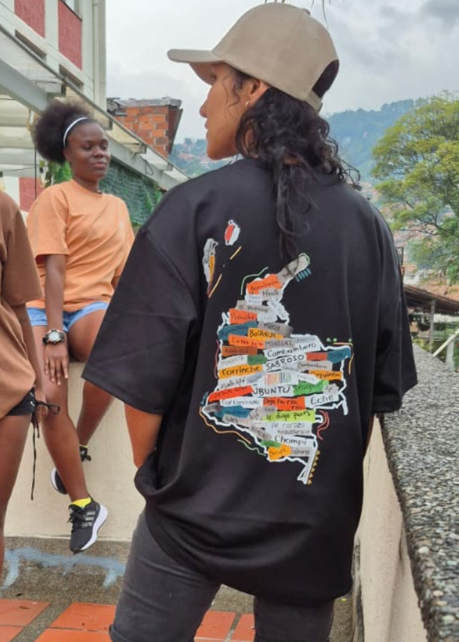 Mapa Colombia - Afrombia | Camiseta Oversized unisex